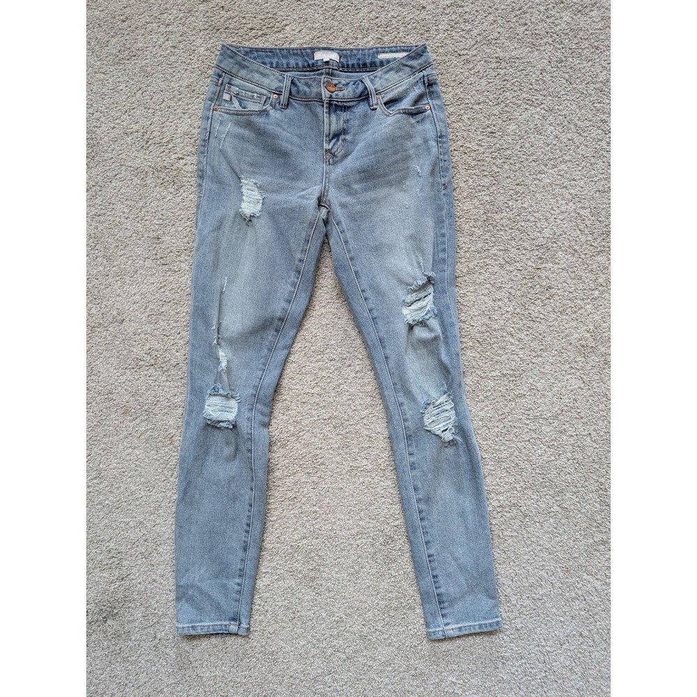Dear John Joy Rich Skinny Jeans Women 27 Cotton Blue Distressed Denim